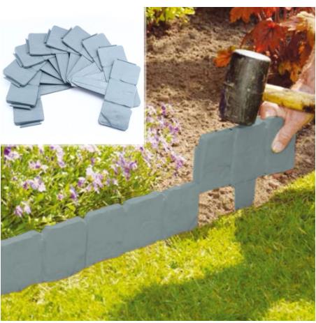 PP Imitation Stone Fence Garden Simulation Fence Plastic Foldable Splicing Fence Garden Gardening Grass Courtyard Decoration