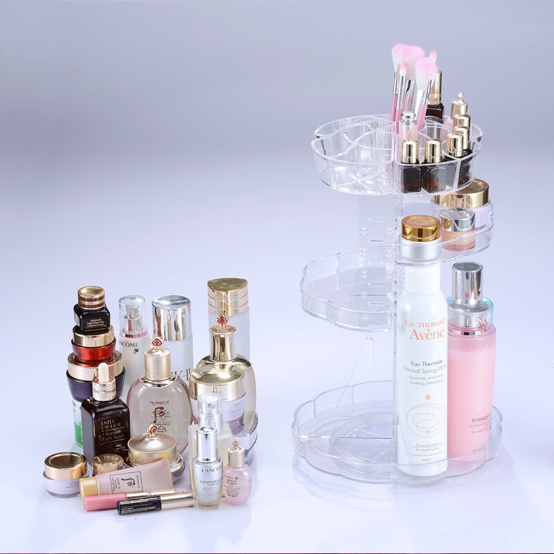 360 Graden Rotatie Make Up Organizer Opbergdoos Acryl Make Up Organizer Cosmetische Organizer Verstelbare Make Up Display