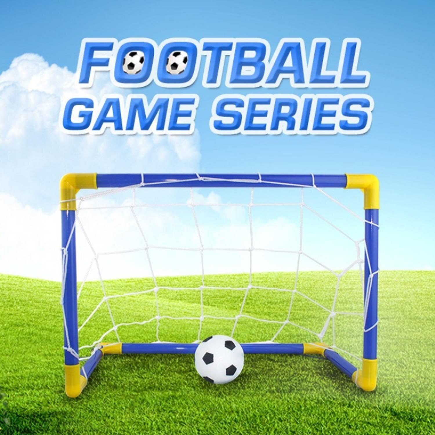 Kinderen Vouwen Voetbal Doel Set Met Bal Luchtpomp Voor Kinderen Parken Strand Outdoor Indoor Sport Spel Speelgoed 44.7X25.2X31.8 Cm