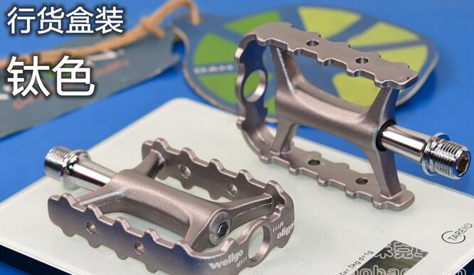 Wellgo M111 Bicycle Ultralight Pedals MTB Bike Pedals Bearing Pedal Wellgo Pedal: ti color