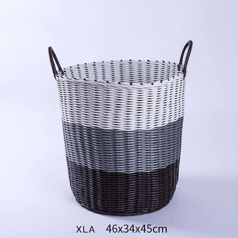1pc oppbevaringskurv for tøy i rotting for barn barneleker arrangør stor vask av skitne klær kurv hjem diverse oppbevaringsfat: Xl a