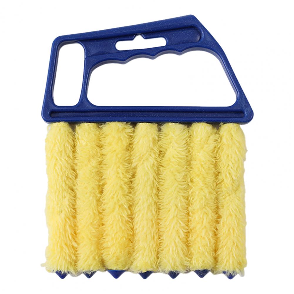 Blind Cleaning Brush Ergonomic Handle Soft Plush Blind Duster Soft Plush Non-Damaging Duster Brush Plastic Blind Cleaner: Blue