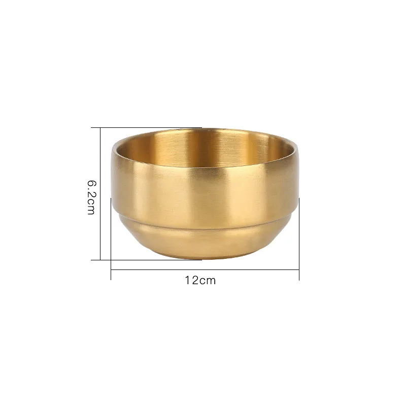 304 Stainless Steel Double Rice Bowl Soup Bowl Steamed Rice Bowl Anti-Scalding Child Small Bowl for Korean Cuisine: PURPLE