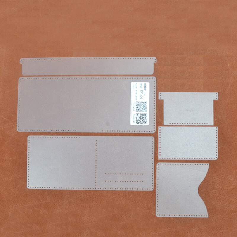 DIY folded leather wallet pvc template leather handmade craft sewing pattern Stencil