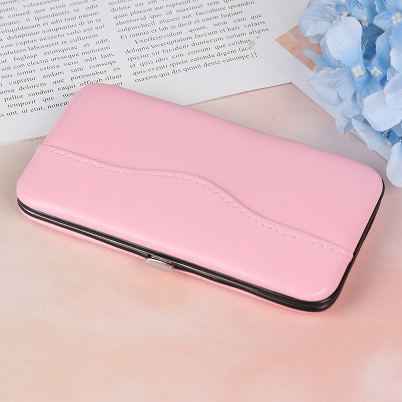 1PCS Eyelash Extension Tweezer Storage Box Tweezers Organizer Case Box Makeup Eyelash Nail Tweezers Bag: Pink