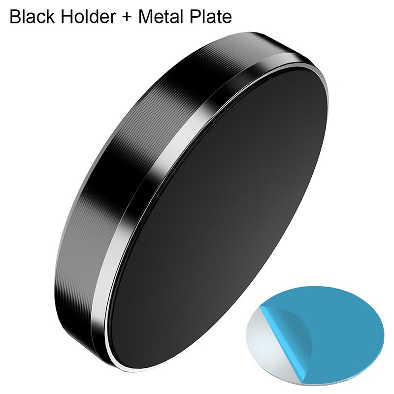 Round Magnetic Phone Holder in Car Stand Magnet Cellphone Bracket Car Magnetic Holder for Phone for Samsung iPhone 12 Pro Max: black
