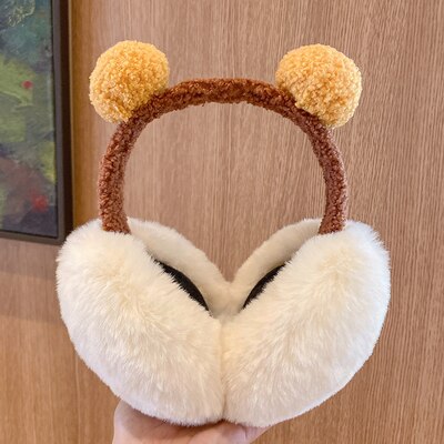 Foldable Kawaii Winter Cold Protection Earmuffs Ladies Cute Christmas Headband Earmuffs Thick Warm Plush Earmuffs Snow Keep Warm: style 07