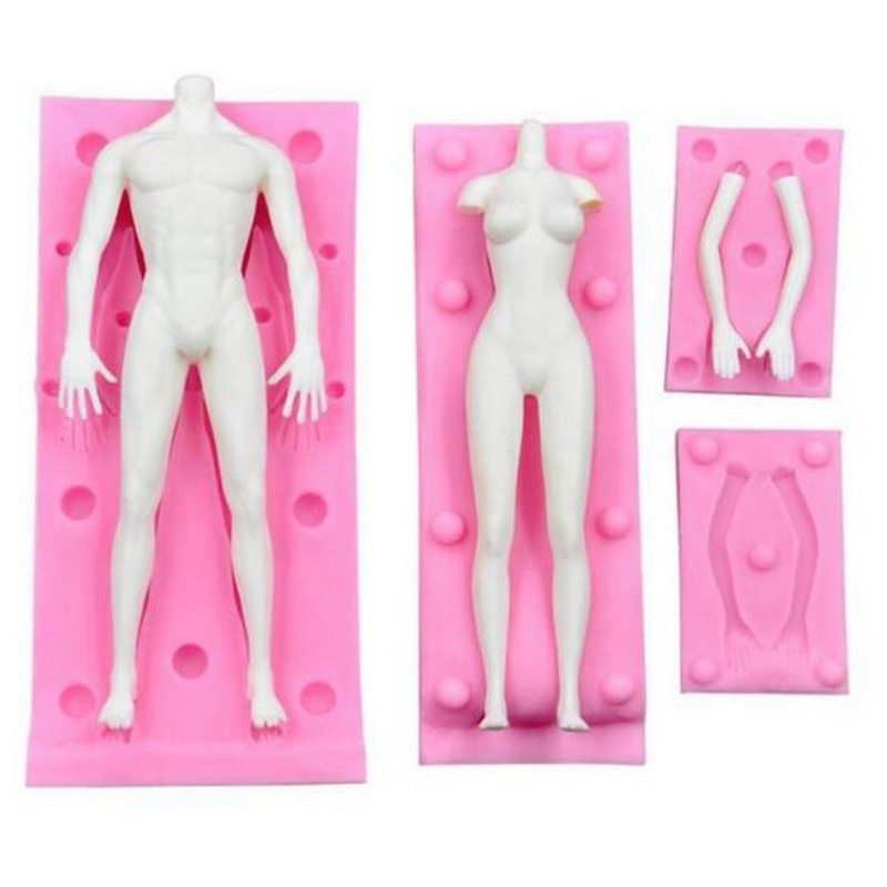 3D Mannen & Vrouwen Body Siliconen Mallen Fondant Cake Zeep Ice Cube Gebak Snoep Mallen DIY Cake Decoratie Gereedschappen handgemaakte