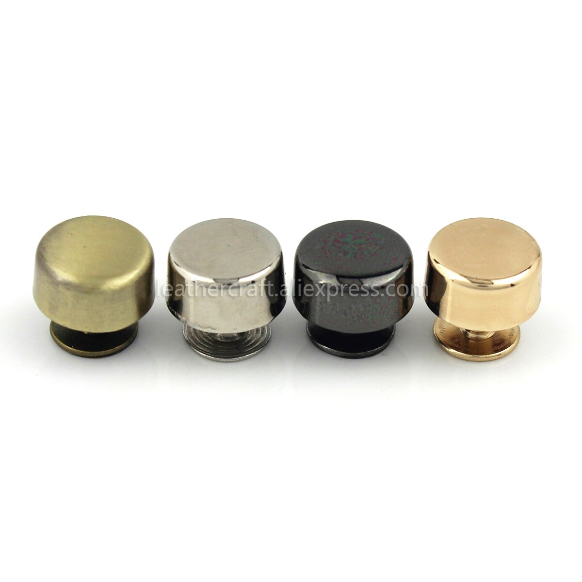 4 stk metal skrue tilbage nitter til læder nitter neglebeklædning læder håndværksbælte pung taske dekoration hardware 10mm