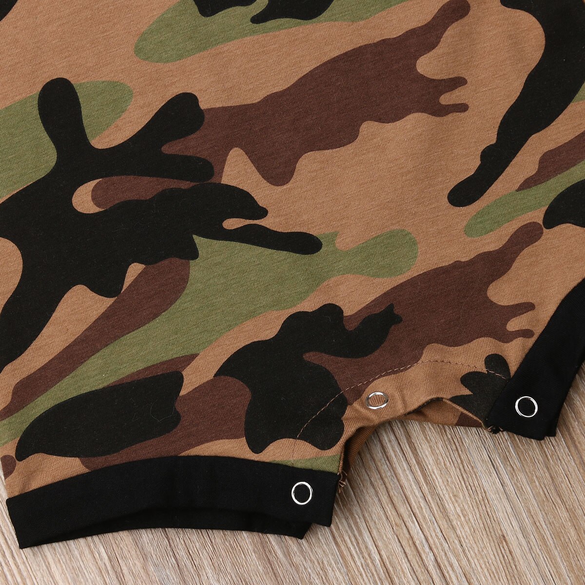 Kids Baby Girl Clothes Camouflage Hooded Short Sleeve Romper Jumpsuit Overall Outfit Set