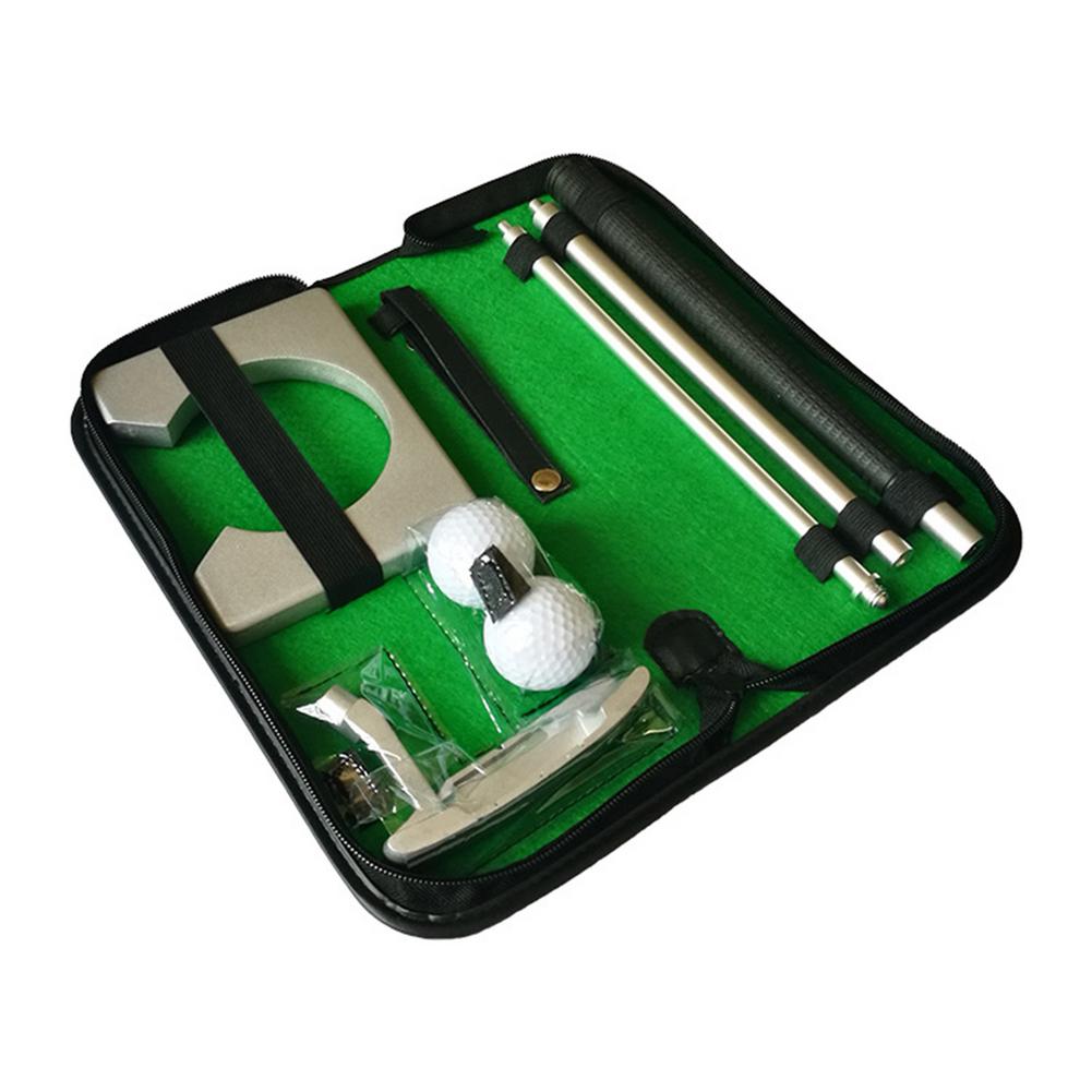 Golf putter set bärbar minigolf utrustning träningssats med avtagbar putter boll för inomhus/utomhus golf tränare kit