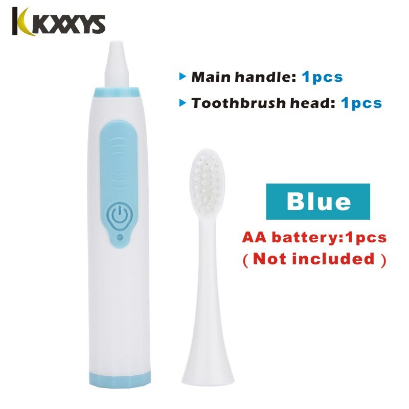 Electric Toothbrush Waterproof Automatic Sonic ToothBrush AA battery Economic style Oral Care Sonic Brush: Blue 1set