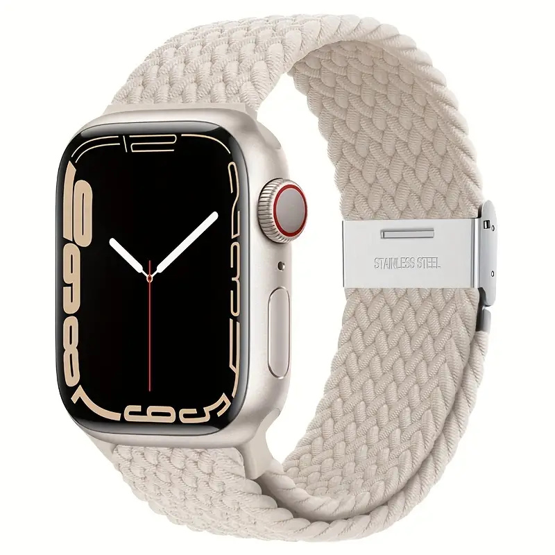 For apple watch band ultra 2 49mm 45mm 41mm 44mm 40mm Nylon Elastic Braided Solo Loop iwatch se 9 8 7 6 5 4 3 42mm 38mm strap: GREEN BLUE / 14mm