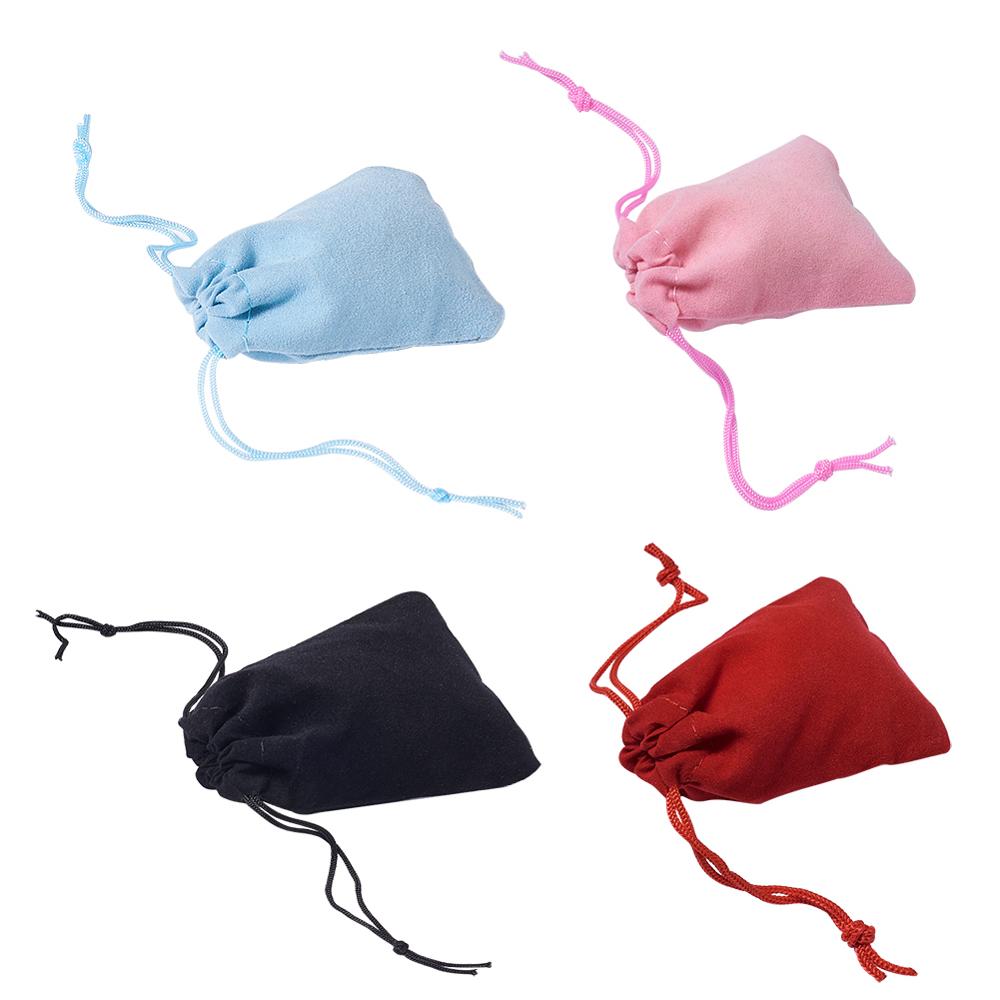 100 Pcs Fluwelen Tassen Rood Zwart Bags Zakjes Voor Sieraden Verpakking Roze 5X7 Cm 7x9cm