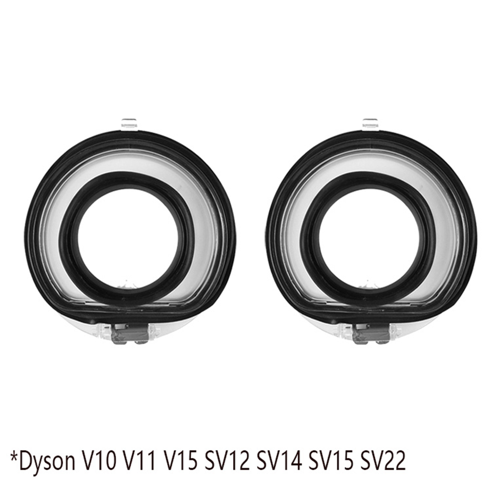 Bague d'étanchéité supérieure fixe et couvercle de Base pour aspirateur Dyson V6 V7 V8 V10 V11 V15, pièce de rechange pour tasse à poussière: Gris foncé