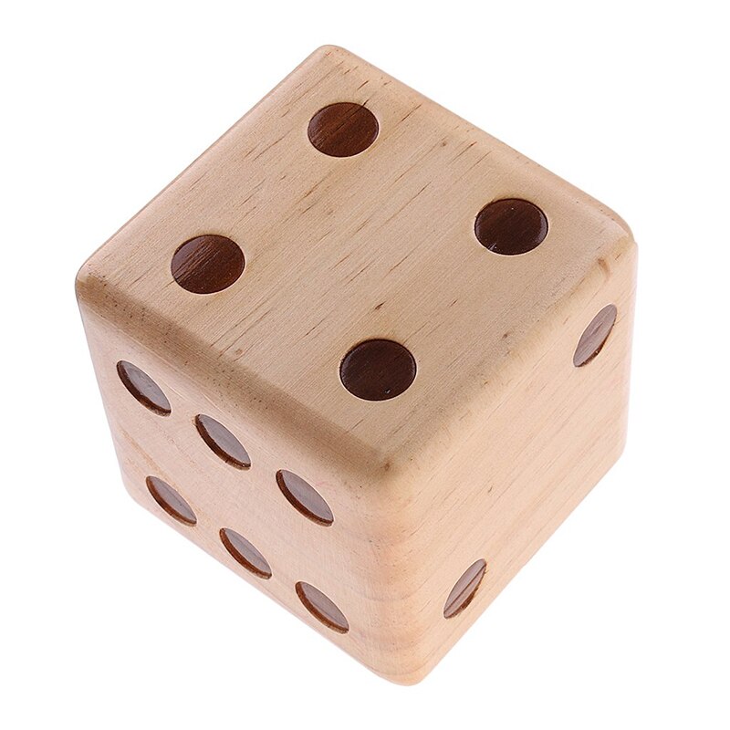 Wood Dice D6 Sided Dice 9cm Digital Point Cubes Round Corner for Kid Toys Board Games Wooden 1 Pc Safety Toys