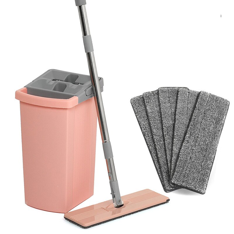 Xiaomi mopp och hinkpressmoppar wonderlife_aliexpress butiksstädverktyg tvätt för golvrengörare lat magiska rosa kuddar