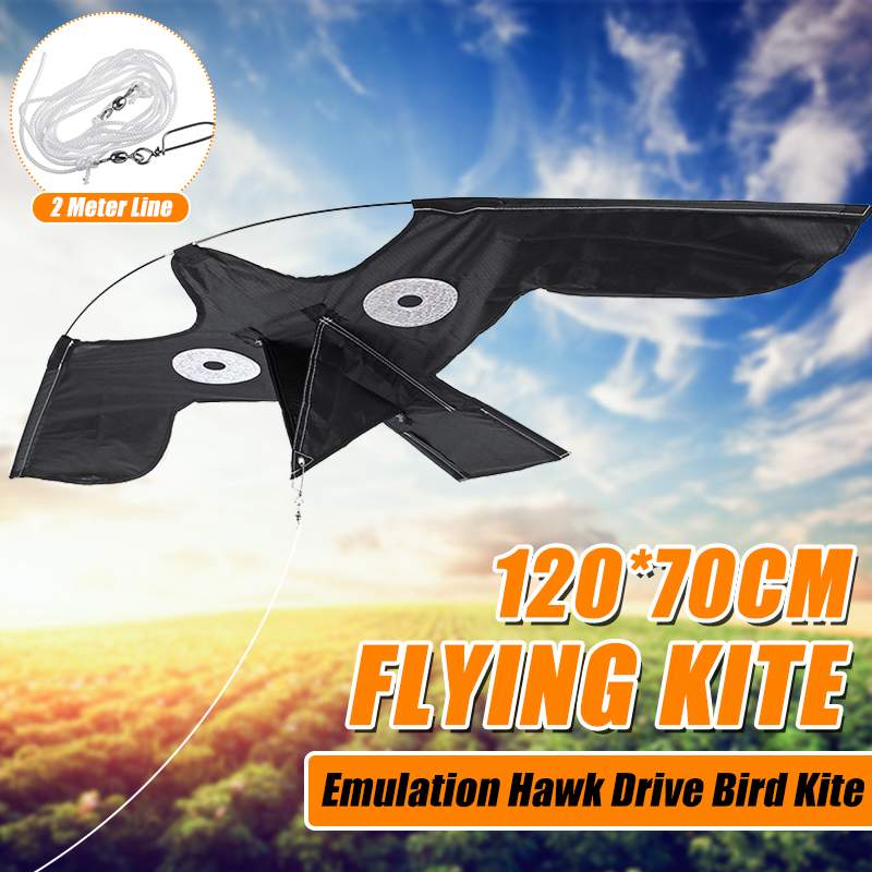 Emulatie Hawk Drive Vogel Vlieger Nylon Outdoor Vliegers Vliegen Speelgoed Voor Kinderen Kids Kite Surf Met 2 Meter Kite lijn