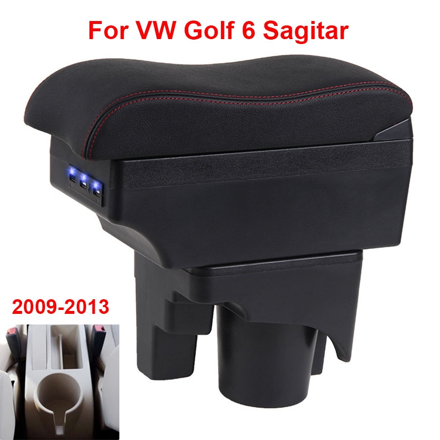 For VW Golf 6 Armrest box golf 5 Mk6 MK5 jetta 5 Interior special Retrofit parts Car Armrest box Center Storage box