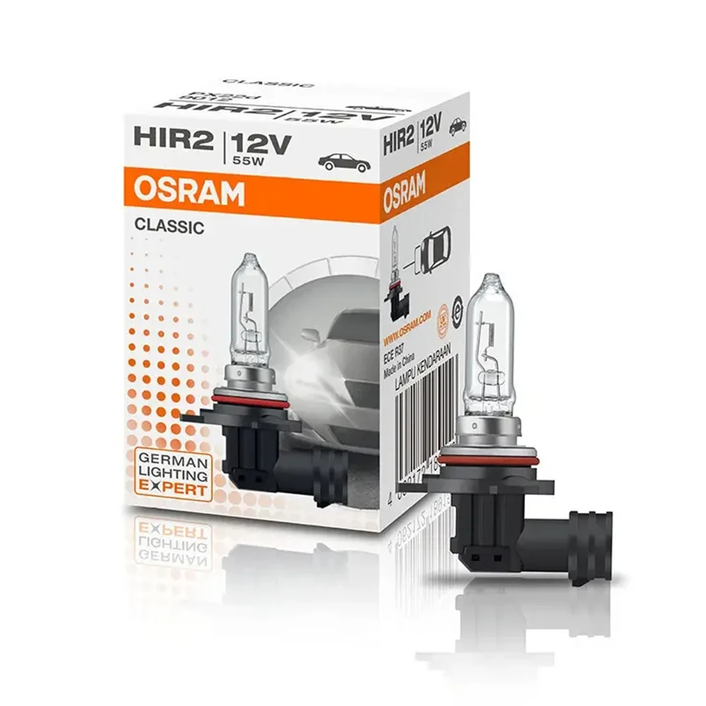 OSRAM HIR2 12V 55W PX22d 3200K 9012 faro halógeno clásico bombilla Original para coche lámpara automática haz alto/bajo estándar