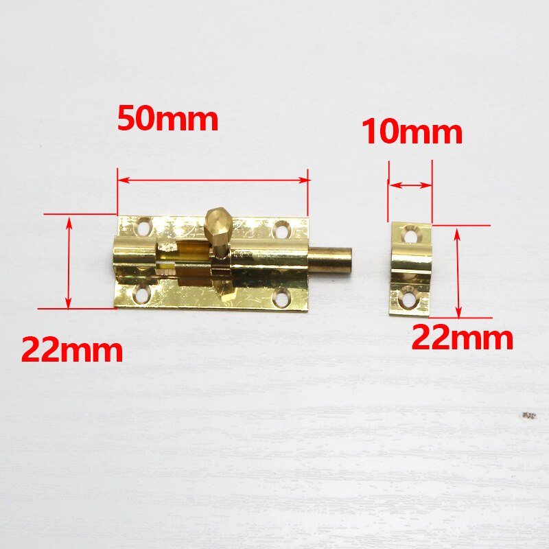 Mosiężny zamek zatrzaskowy robić drzwi, najlepiej sprzedający się mosiężny zamek zatrzaskowy robić drzwi domu, śrubin bezpieczeństwa robić bramy domowej w 4 rozmiarach 1.5/2/3/4 Cal w kolorze złotym: 2cal
