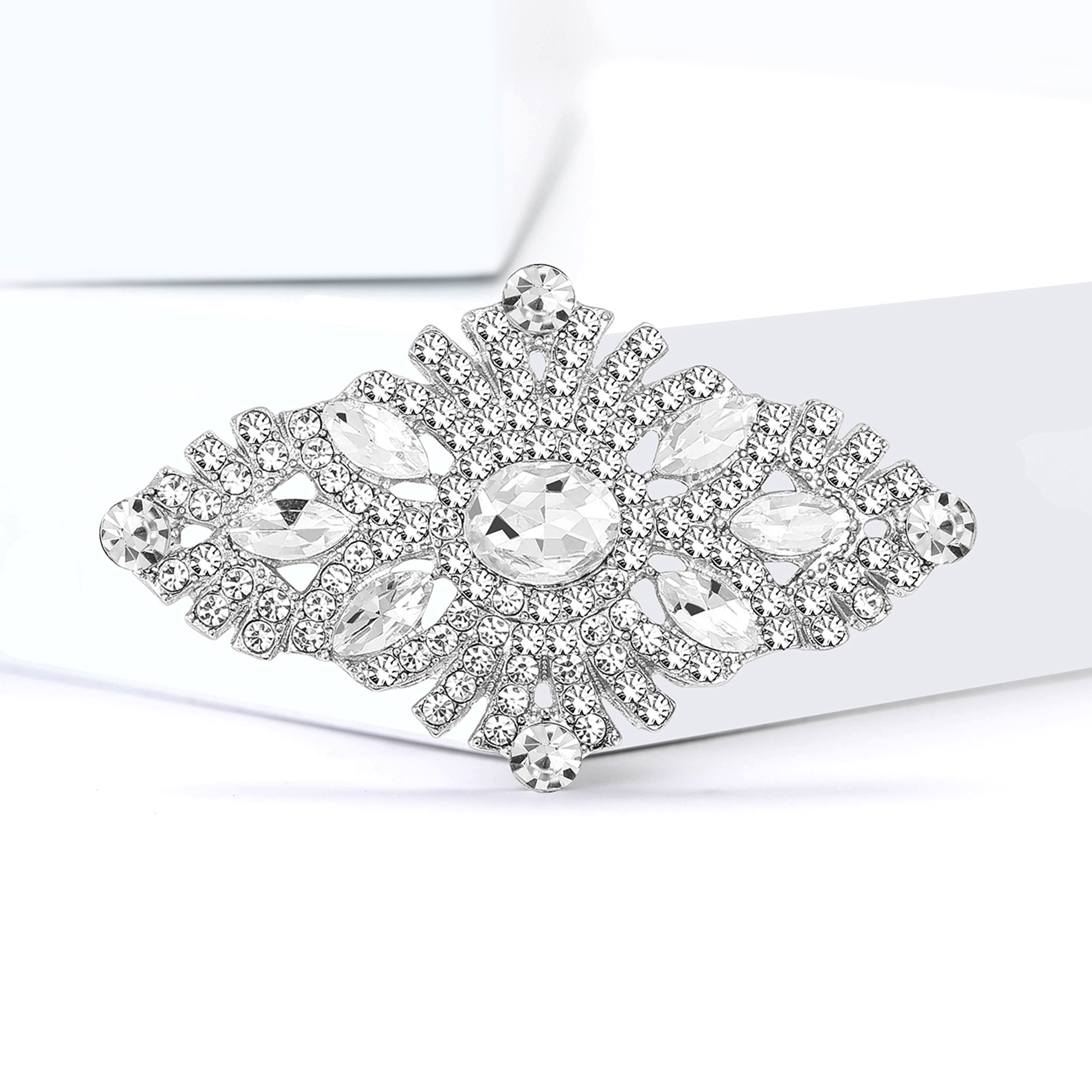 Bryllup brudekjole rhinestone blomsterbrosjer til kvinner blomsternåler kontor fest venn smykker tilbehør: sortere sinkbelagt