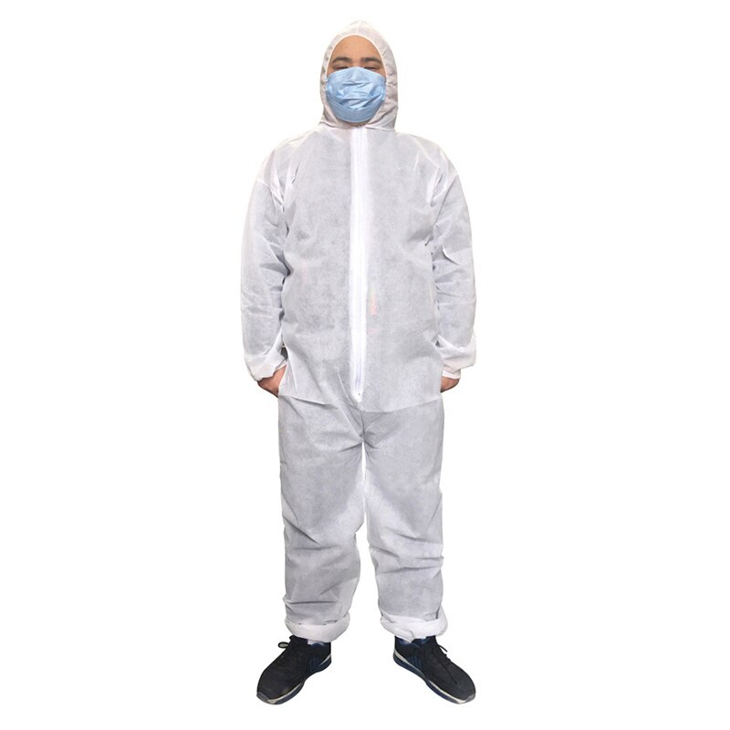 Traje de salto de protección de aislamiento sanitario desechable, ropa de seguridad para el trabajo, transpirable, a prueba de polvo, pintura de pulverización, traje general de trabajo