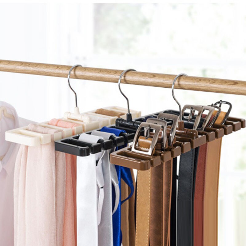 Multifunction Storage Rack Tie Belt Organizer Rotating Ties Hanger Hold Closet Organization Wardrobe Finishing Rack Space Saver