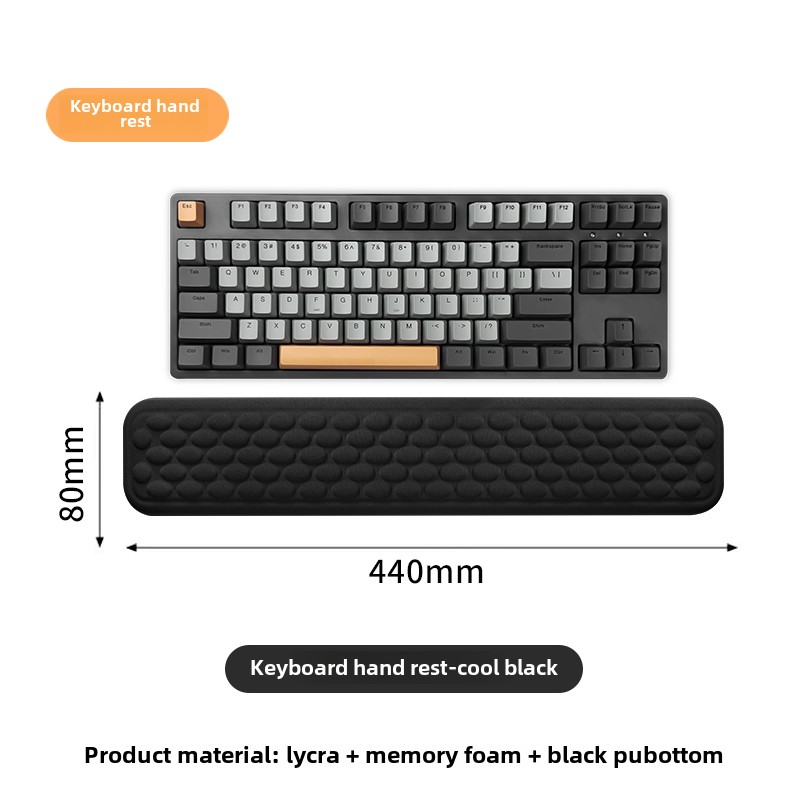 Tastatur-Maus-Handballenauflage, ergonomisches Büro, schützt und entspannen, Handgelenk-Erinnerung-Schaum-Mauspad, Computer-Notizbuch-Mauspad