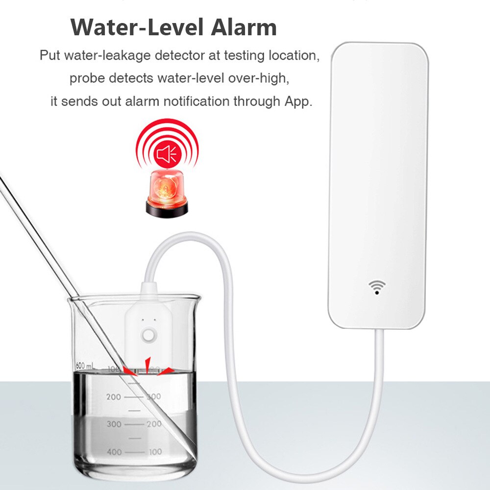 Tuya WiFi Water Leak Sensor, Water Leak Detector, Smartlife APP Notification Alerts,Water Flood Leak Alarm Home Security