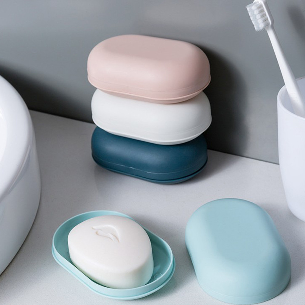 Plastik badeværelse bruser sæbeboks bakke fad opbevaringsholder plade hjem rejseprodukter ^ 30