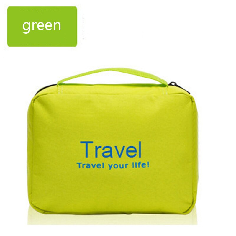 Sac de voyage multifonctionnel de imperméable à l'eau Portable articles de toilette hommes et femmes cosmétiques sac de rangement sac de toilette suspendu: green