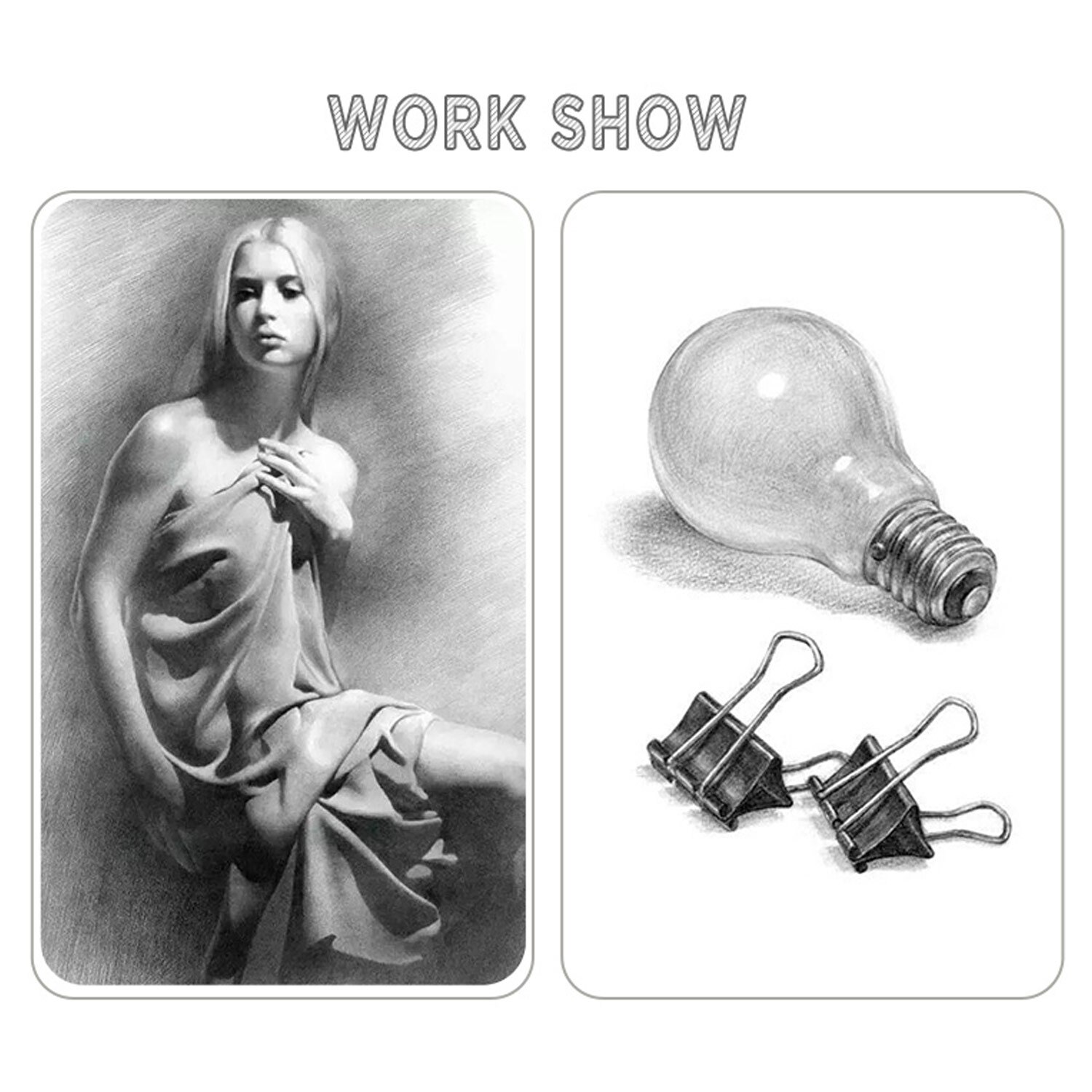 1pcs 5.6mm Automatic Pencil Set Sketch Pencils with 6pcs 4B Graphite Pencil Lead for Drawing Sketching Crafting Art Supplies