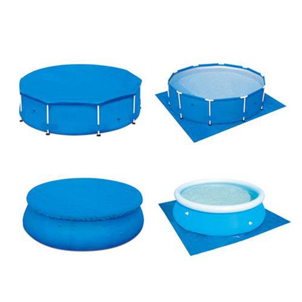 Round Pool Cover Thick Swimming Pool Dust Cover Ground Cloth for Outdoors