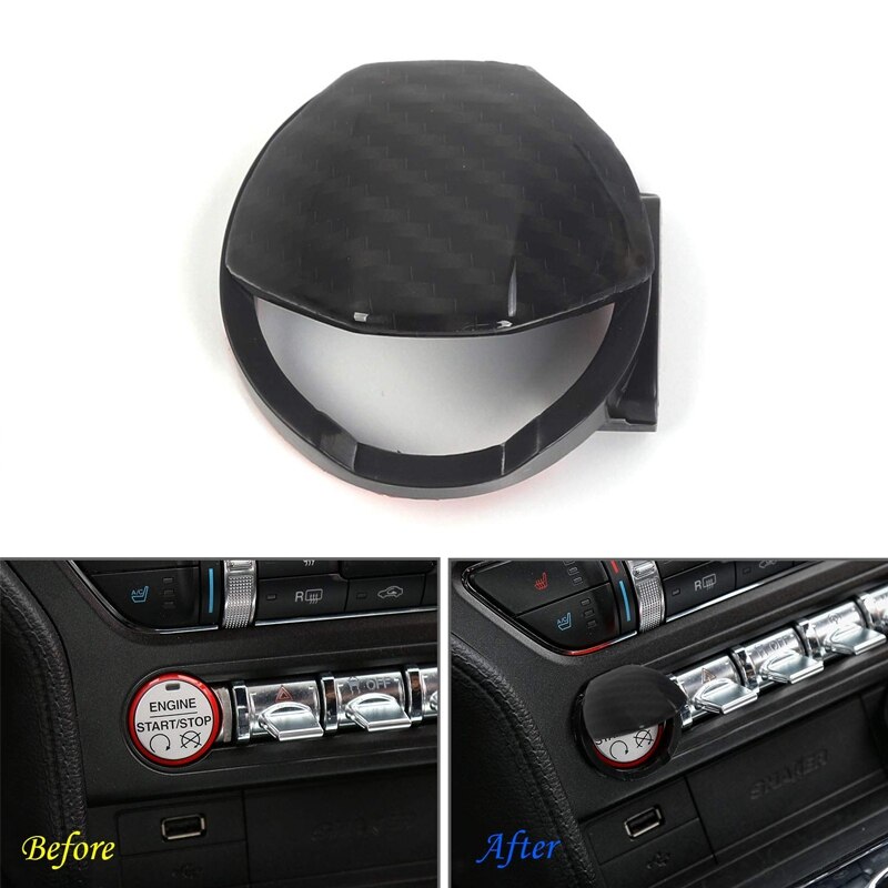 Engine Start Stop Button Center Console Switch Cover Trim for Ford Mustang
