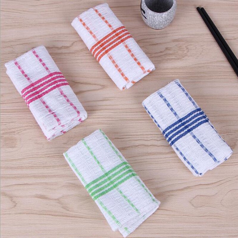 4 stk/pakning 4 designs viskestykker køkkenservietter fad service rengøringsklud superabsorberende 30 x 30cm 11.8 " x11.8 ": Design 1