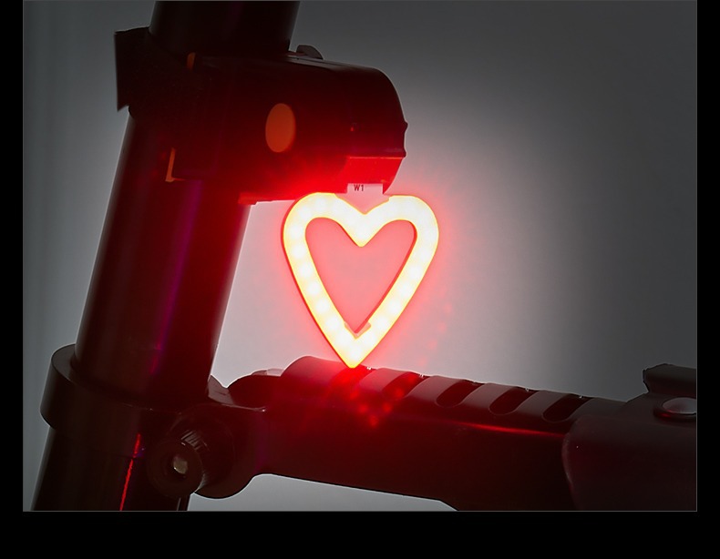 Luz trasera Led para bicicleta, luces traseras con múltiples modos de iluminación, carga USB, accesorios para bicicleta, novedad: Rojo