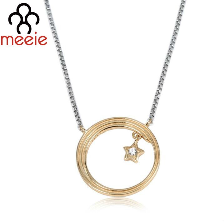 Authentic 925 Sterling Silver Necklace Original Venus Moon Necklace Jewelry For Women's Wedding DIY Jewelry