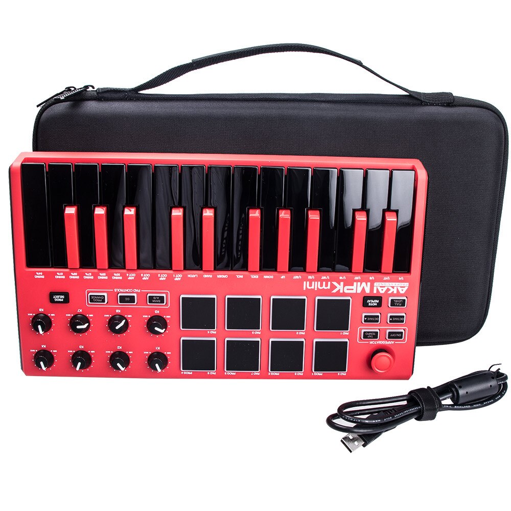 Newest EVA PU Explosion-proof Hard Carrying Case for AKAI MPK Mini PLAY MK2 Keyboard Controller