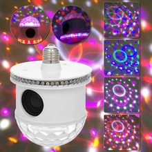 Mini Haut-Parleur Bluetooth Lumière DE Scène RVB Activé Automatique Magique Rotative Boule Disco DJ Lumière LED L'éclairage D'effet D'étape Six Modes