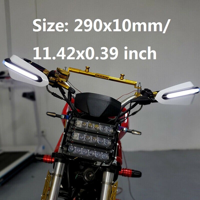 1 Paar Motorcycle Hand Guard Met Led Licht Universele Protector Cover