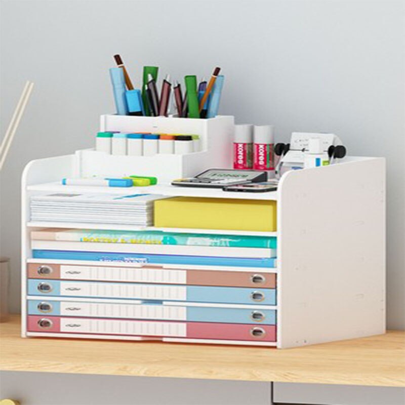 Bureau Plank Op De Tafel Multi Level Map Opbergkast Eenvoudige Stijl Originaliteit Multifunctionele Kleinschalige Briefpapier doos