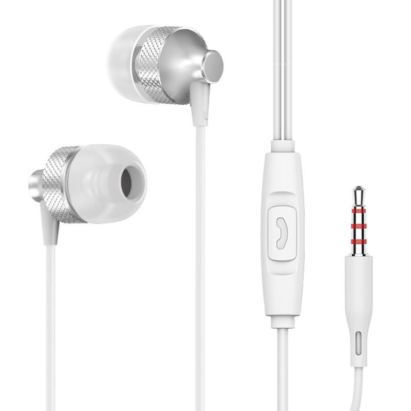 Auriculares con cable y micrófono para Xiaomi Redmi Note 9 Pro Max 8 Pro 8T 7 7S 5 K30 K20 8A Dual 7A 6 6A Y3 S2 Y2 GO: Blanco