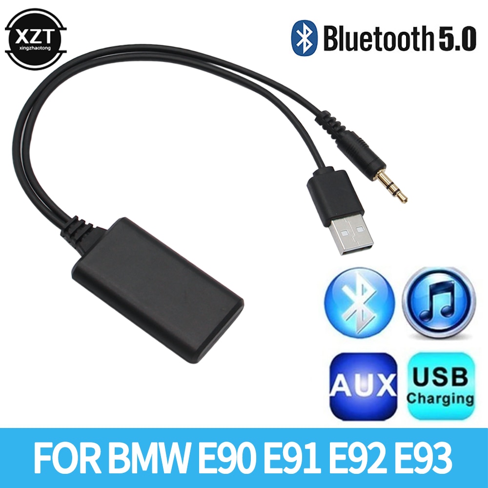 Bluetooth Ontvanger Autoradio 3.5Mm Jack Plug AUX-IN Aux Kabel BT5.0 Muziek Bluetooth Adapter Voor Bmw E90 E91 E92 e93