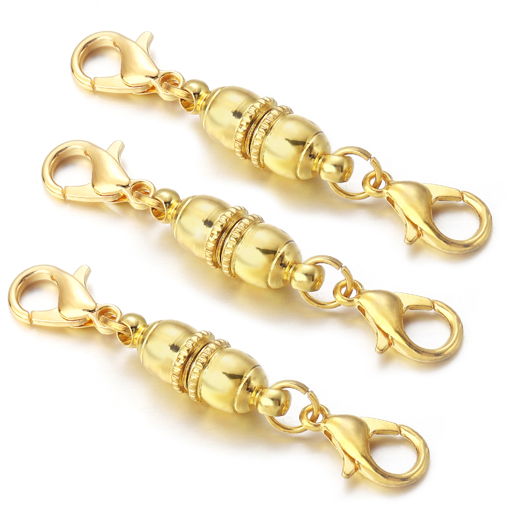 5-10 Sets/Lot Magnetic Clasps for Jewelry Making DIY Bracelet Necklace Magnet Clasp Connector Buckle Fasteners Accessories: Clear