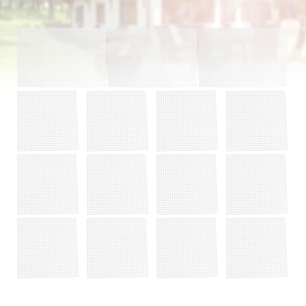 15 Pcs Plastic Canvas Sheets DIY Supplies Portable Handmade Cross-Stitch Canvas Sheets Embroidery Sheet Sewing Mold for Tapestry