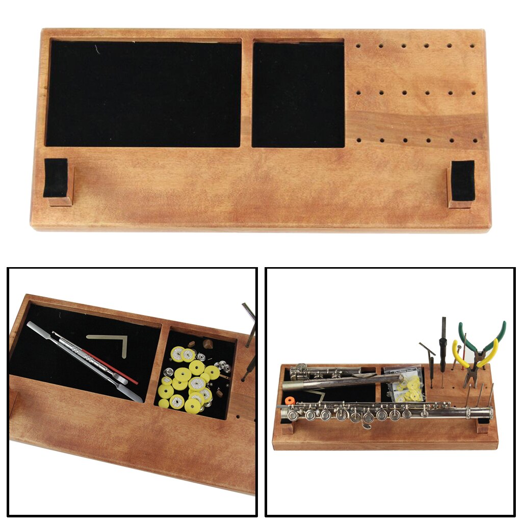 Muziekinstrument Reparatie Tool Houder Sleutel Rack Hout Tool Box Organzier Plank