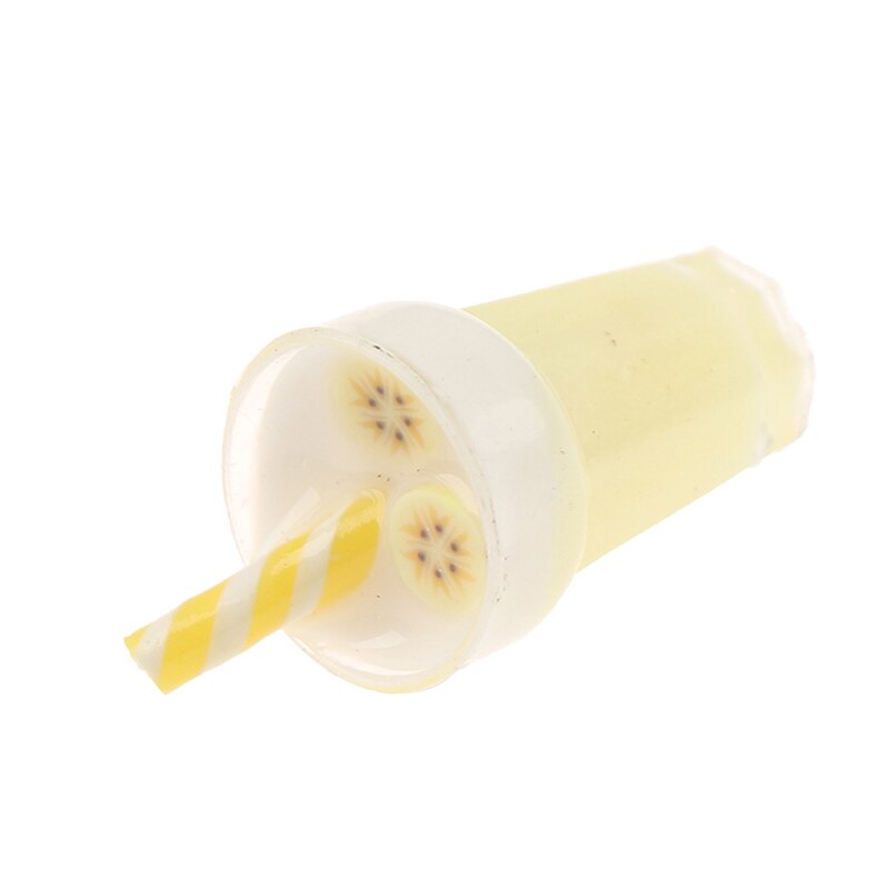 Carino mini Frullato di Ghiaccio Tazza di Panna Fragola Banana in Miniatura Casa Delle Bambole Accessori Cucina Giocattolo