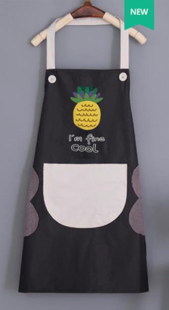 Tablier femme ménage cuisine étanche à l'huile personnalité travail vêtements H bandoulière résistant à l'huile tablier ménage: 15