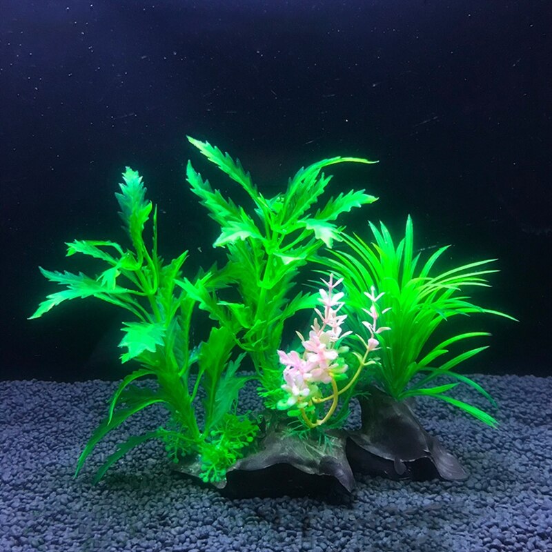 Plastic Water Planten Voor Aquarium Realistische Kunstmatige Planten Gras Ornamenten 8.7 Inch Hoge Aquarium Decoraties: K710